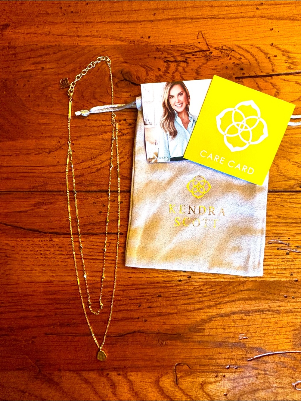 Kendra Scott Gold Layered Teardrop Necklace